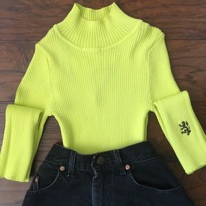 Neon Mock Neck